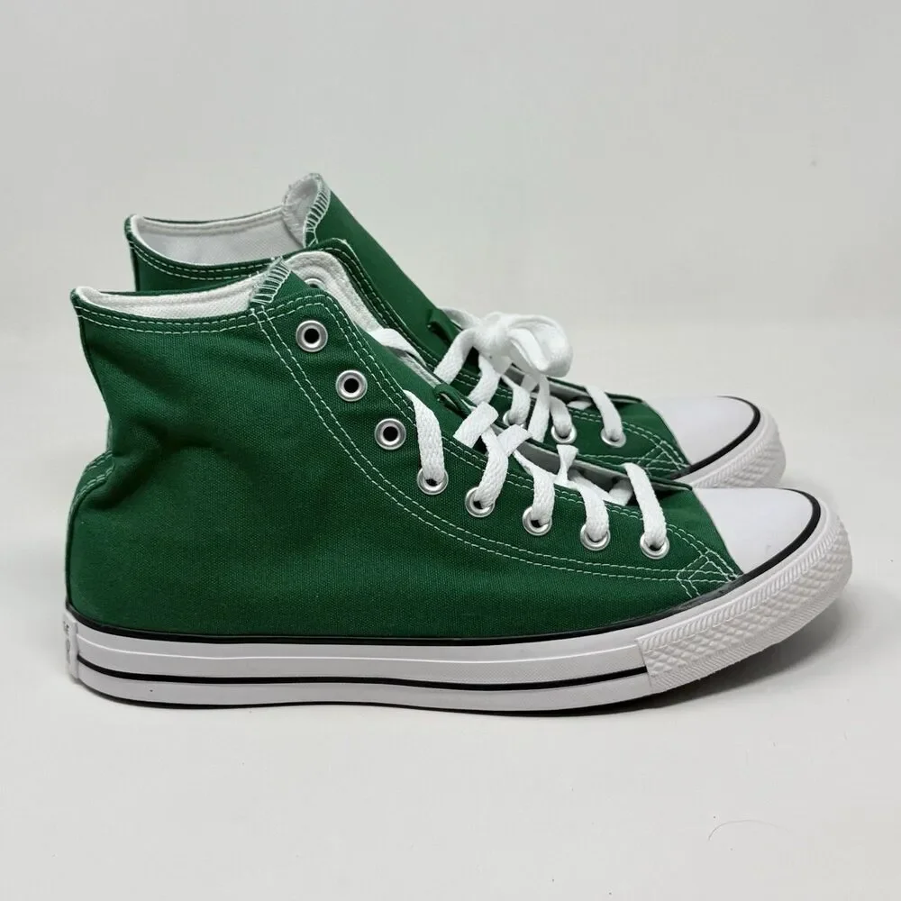 Converse All Star Sneakers Mens 9.5 Green Canvas High Top Classic Grunge Shoes